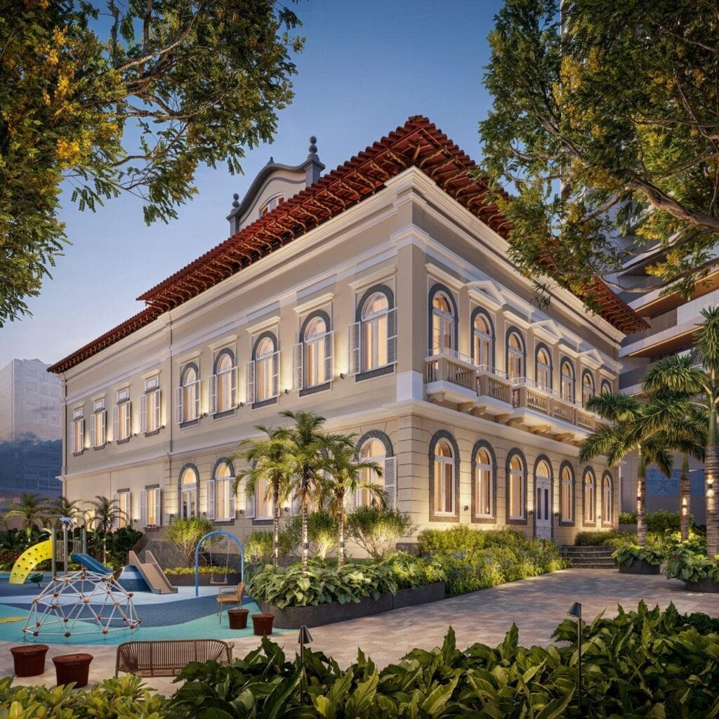 Symphony Residences — casarão histórico do Colégio Bennett restaurado